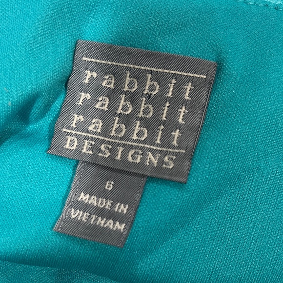Rabbit Rabbit Rabbit Designs Turquoise Eyelet Sheath Dress - Picture 6 of 7